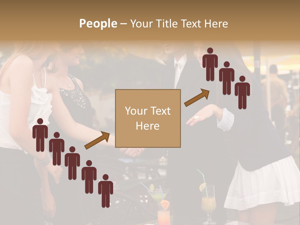 Gathering Friends Outside PowerPoint Template