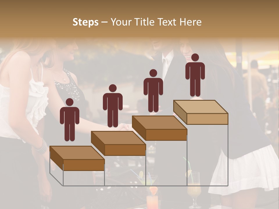 Gathering Friends Outside PowerPoint Template