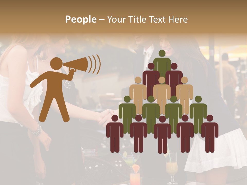 Gathering Friends Outside PowerPoint Template