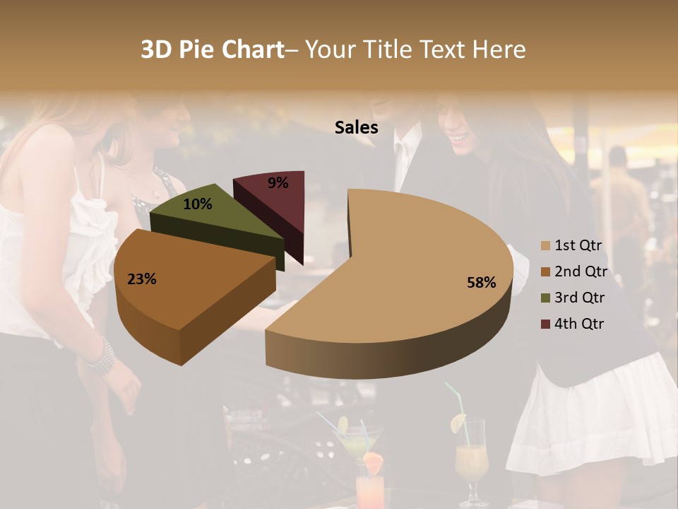 Gathering Friends Outside PowerPoint Template