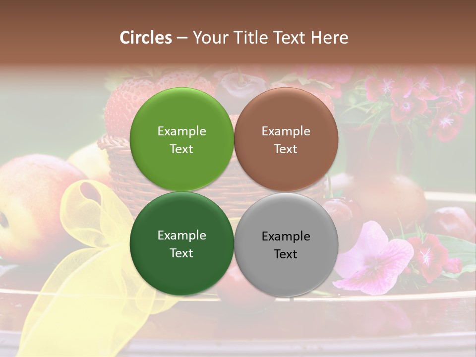 Table Diet Basket PowerPoint Template