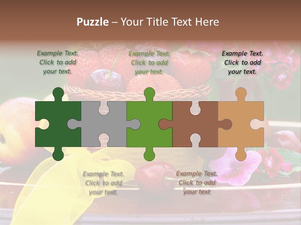 Table Diet Basket PowerPoint Template