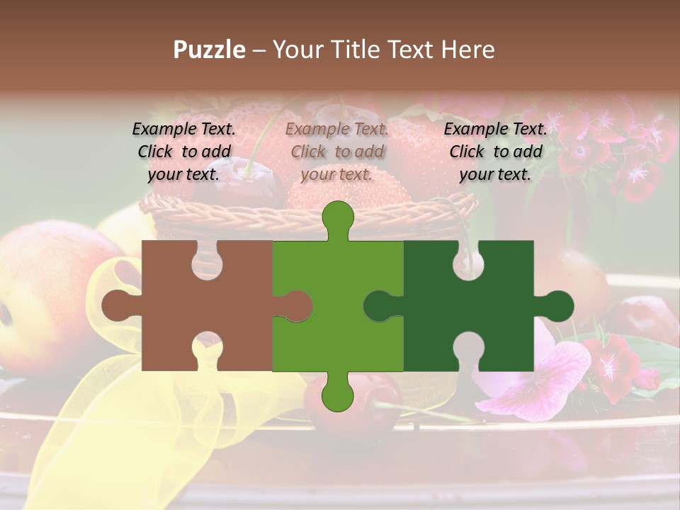 Table Diet Basket PowerPoint Template