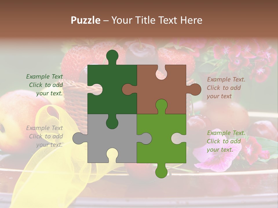 Table Diet Basket PowerPoint Template