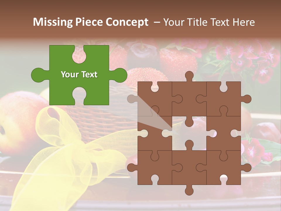 Table Diet Basket PowerPoint Template