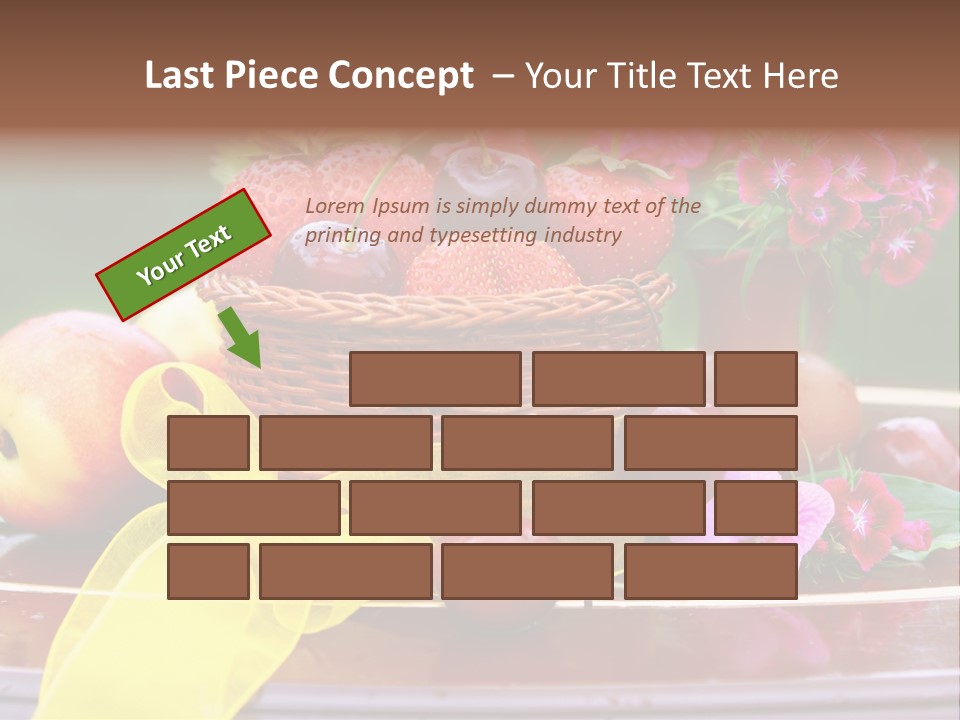 Table Diet Basket PowerPoint Template