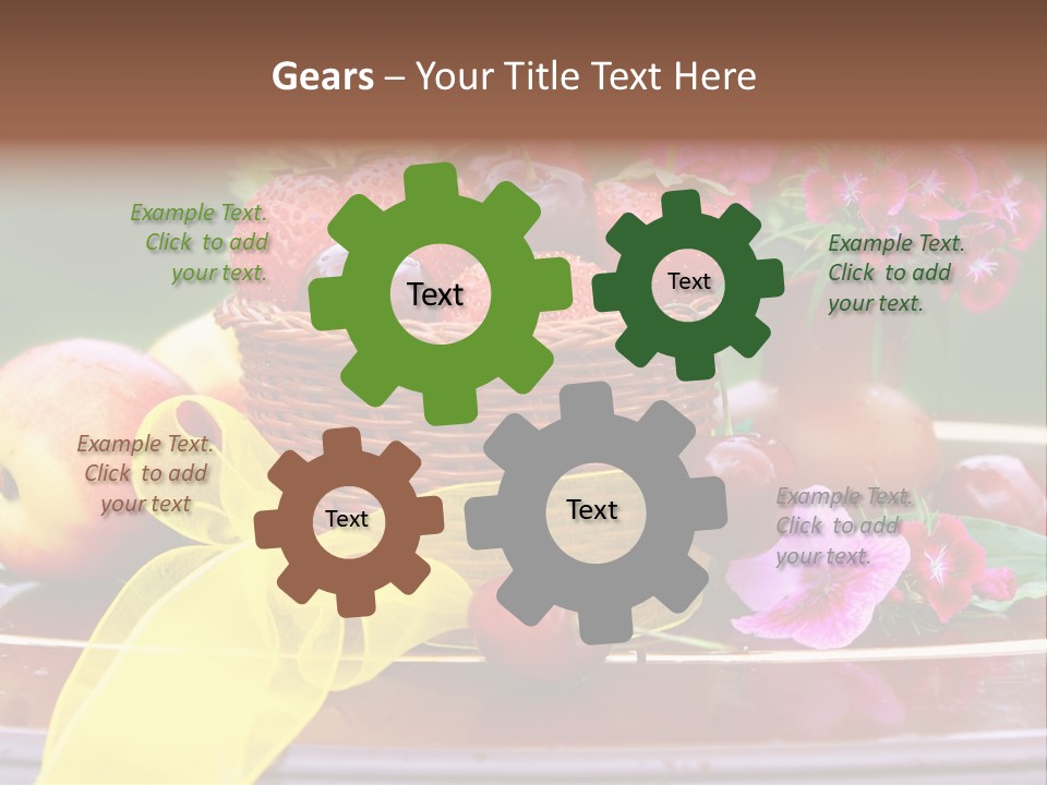 Table Diet Basket PowerPoint Template