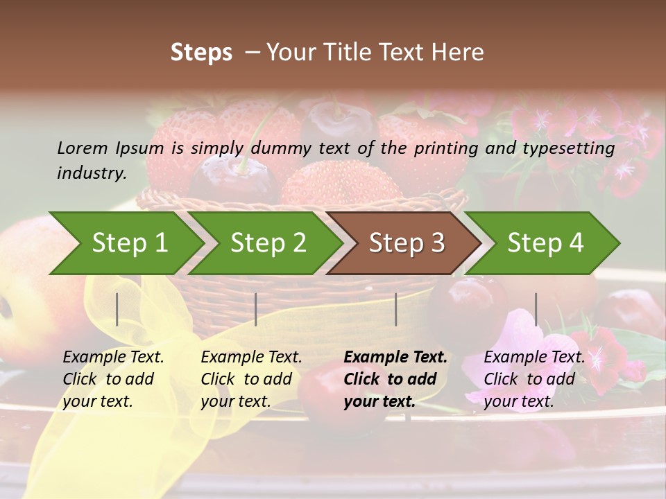 Table Diet Basket PowerPoint Template