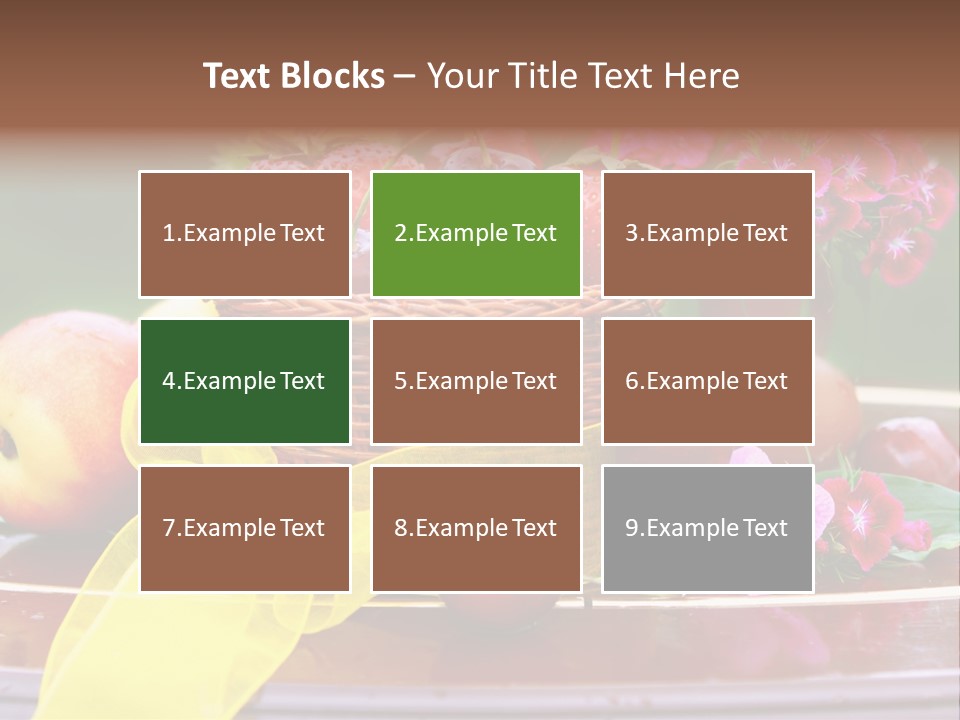 Table Diet Basket PowerPoint Template
