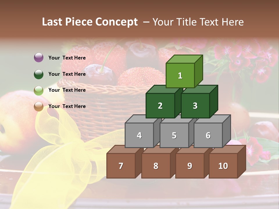 Table Diet Basket PowerPoint Template