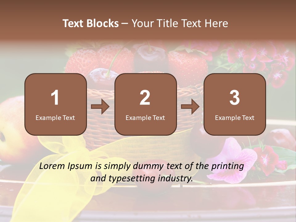 Table Diet Basket PowerPoint Template