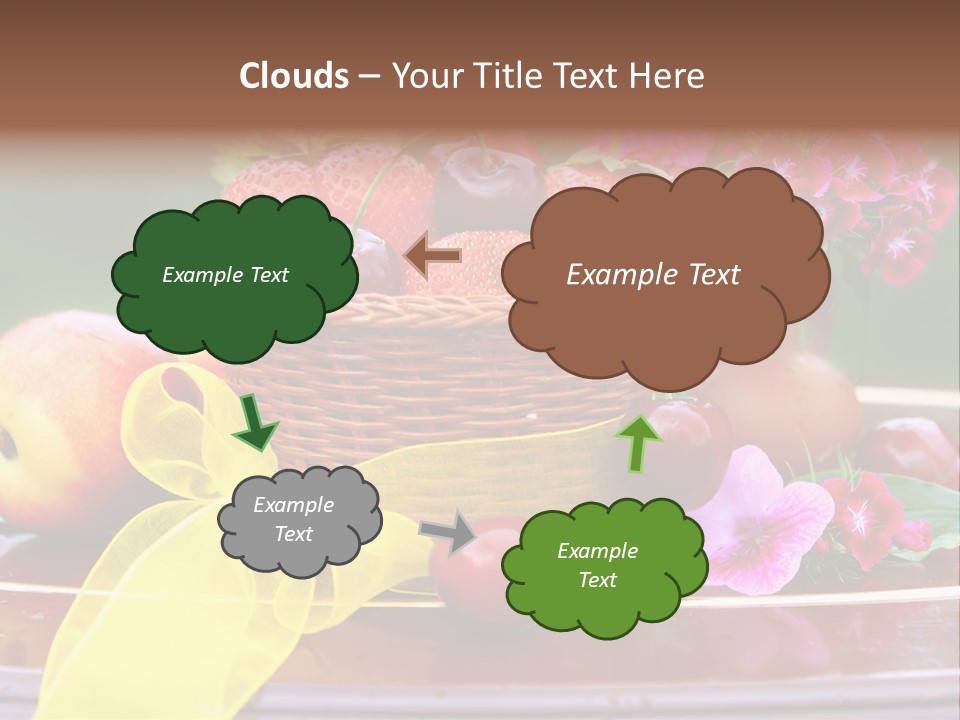 Table Diet Basket PowerPoint Template