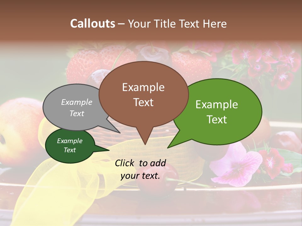 Table Diet Basket PowerPoint Template
