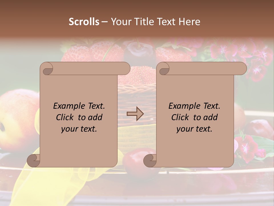Table Diet Basket PowerPoint Template