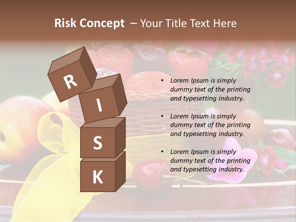 Table Diet Basket PowerPoint Template