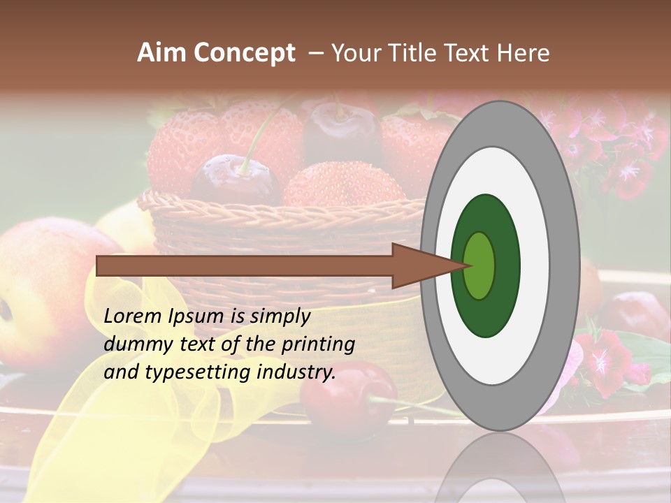 Table Diet Basket PowerPoint Template