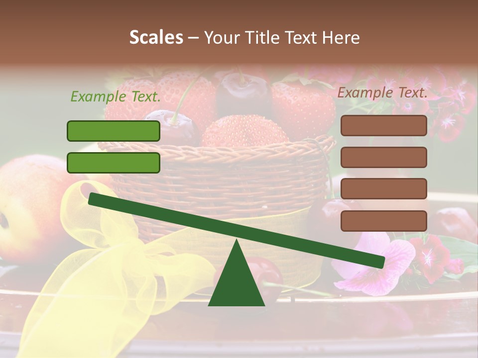 Table Diet Basket PowerPoint Template