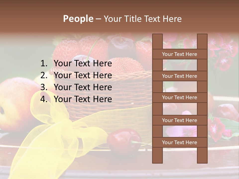 Table Diet Basket PowerPoint Template