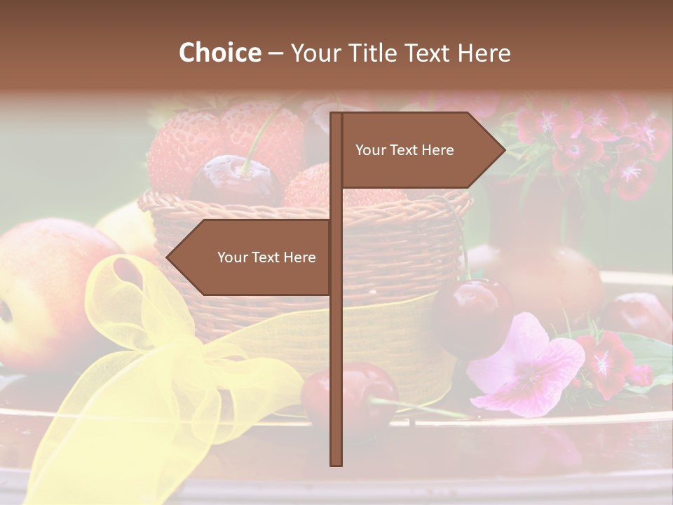 Table Diet Basket PowerPoint Template