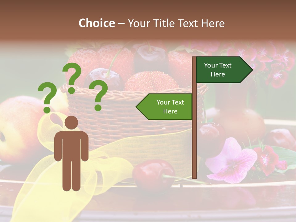Table Diet Basket PowerPoint Template