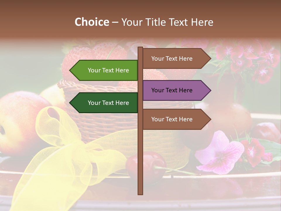 Table Diet Basket PowerPoint Template