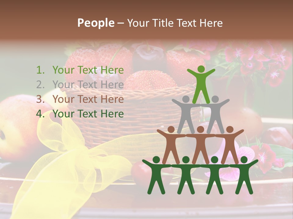 Table Diet Basket PowerPoint Template