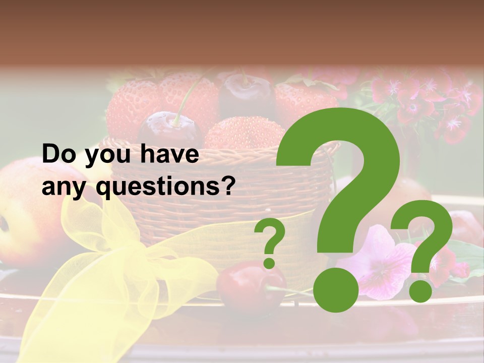 Table Diet Basket PowerPoint Template