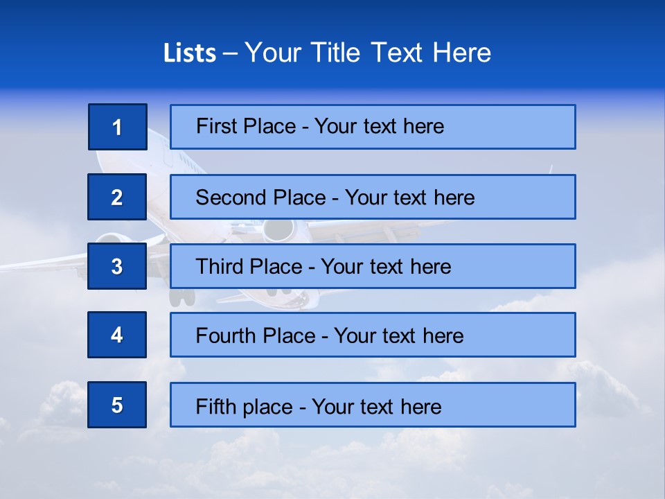 Travel Flying Aeroplane PowerPoint Template