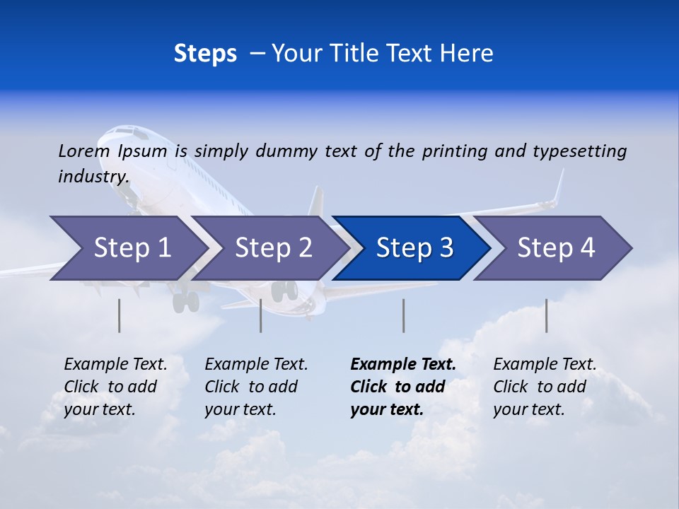 Travel Flying Aeroplane PowerPoint Template - Download now for free ...