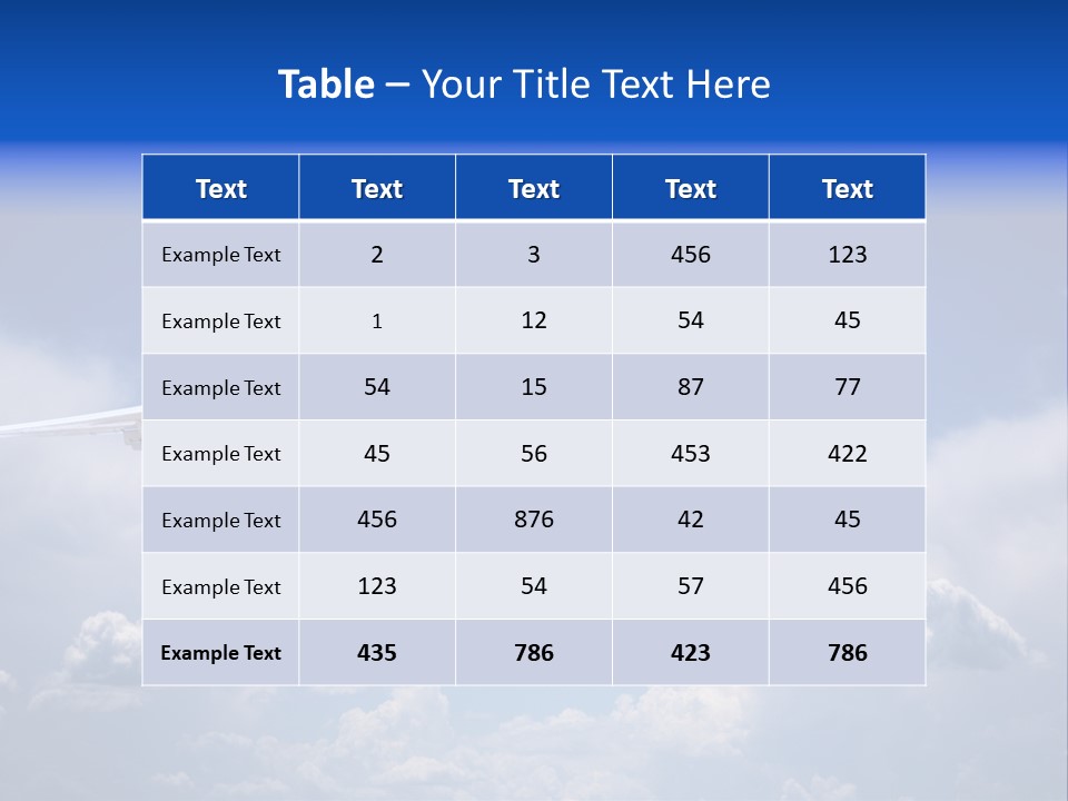 Travel Flying Aeroplane PowerPoint Template