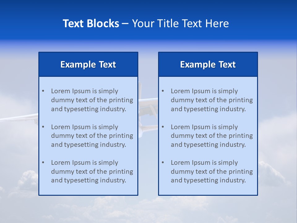 Travel Flying Aeroplane PowerPoint Template
