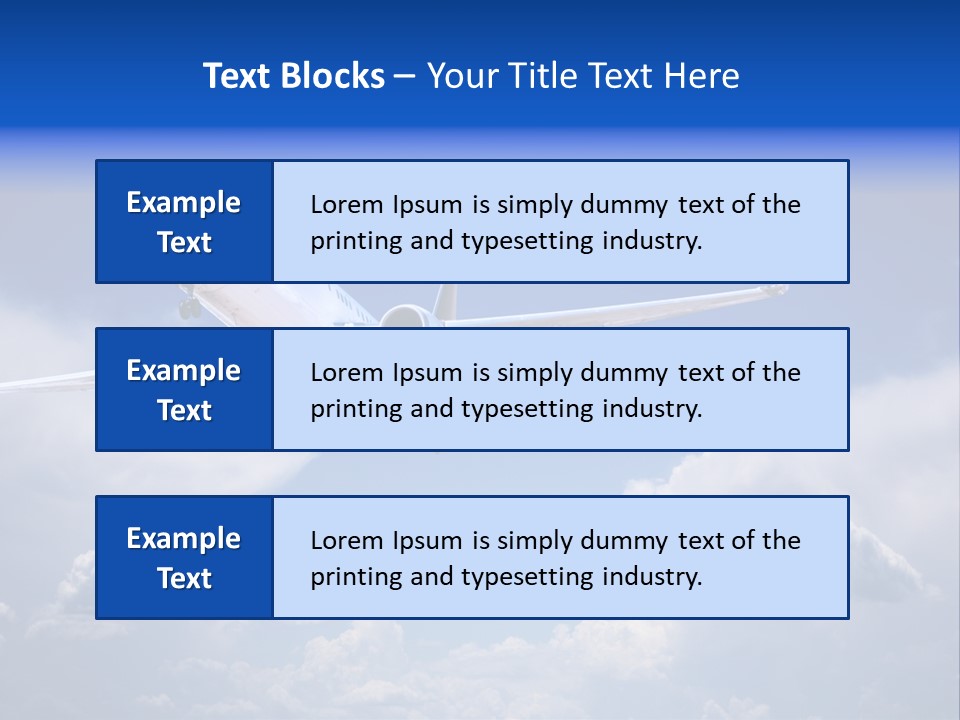 Travel Flying Aeroplane PowerPoint Template