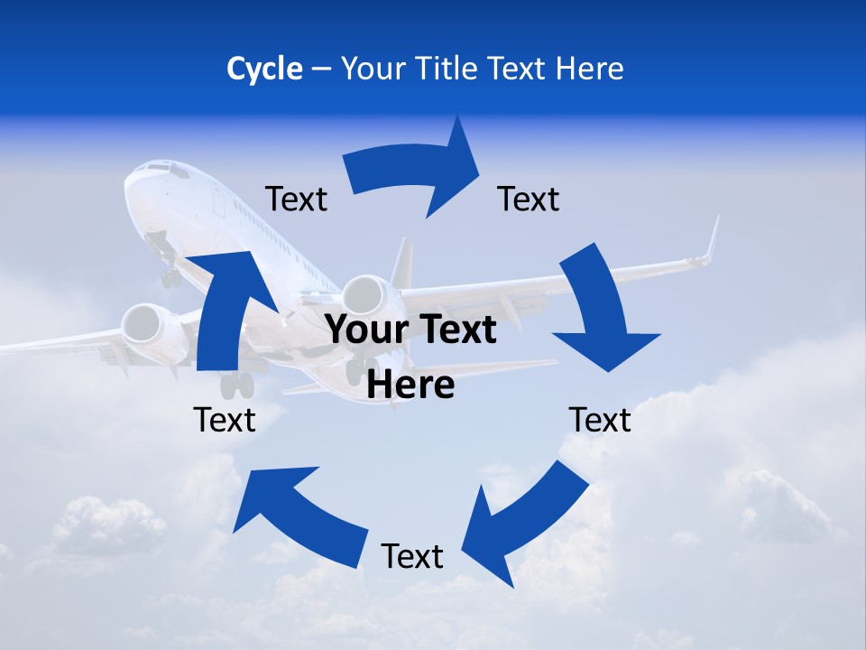 Travel Flying Aeroplane PowerPoint Template