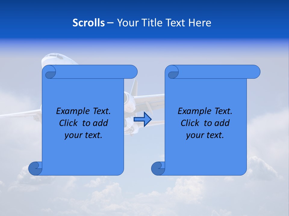 Travel Flying Aeroplane PowerPoint Template