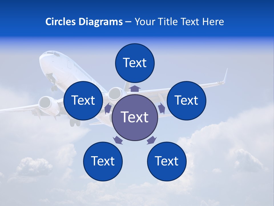 Travel Flying Aeroplane PowerPoint Template