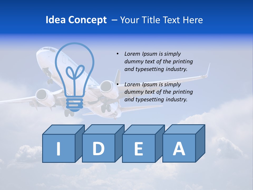 Travel Flying Aeroplane PowerPoint Template