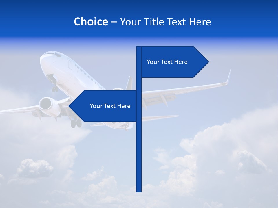 Travel Flying Aeroplane PowerPoint Template
