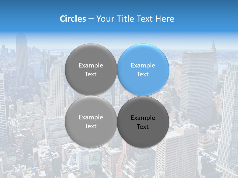 Empire State Building Blue American PowerPoint Template