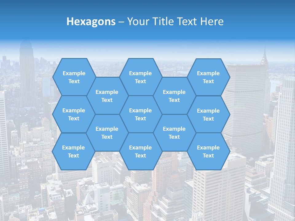 Empire State Building Blue American PowerPoint Template