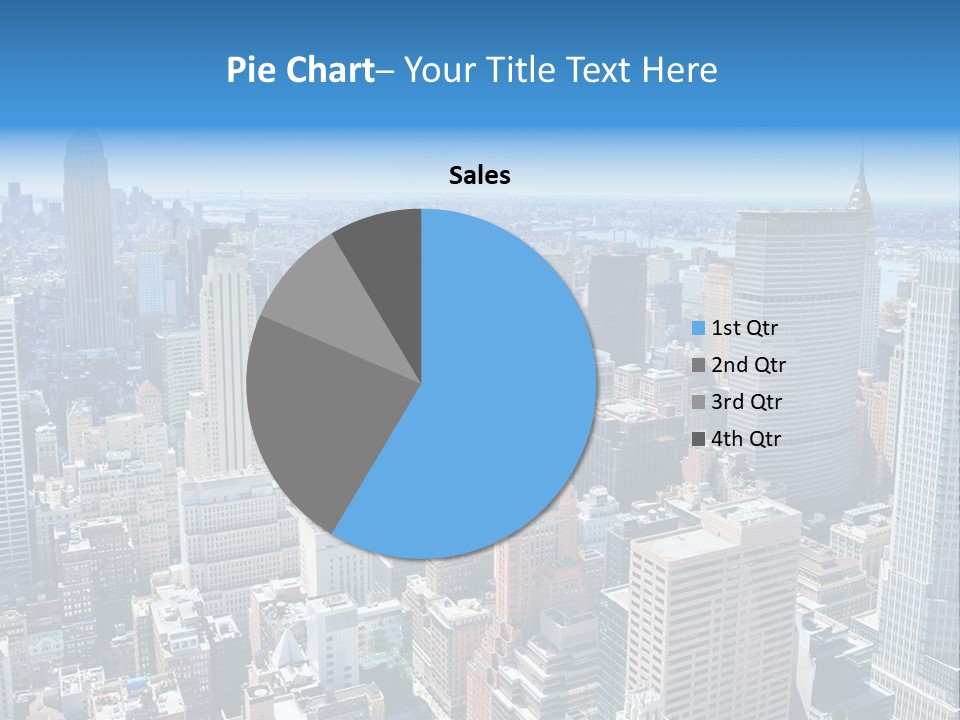 Empire State Building Blue American PowerPoint Template