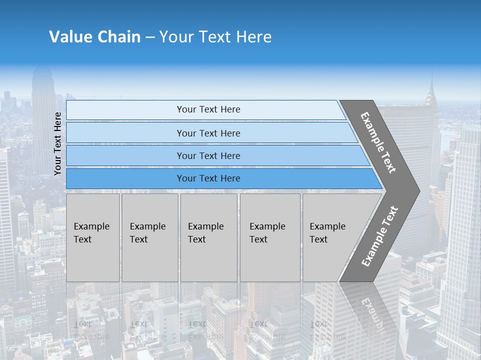 Empire State Building Blue American PowerPoint Template