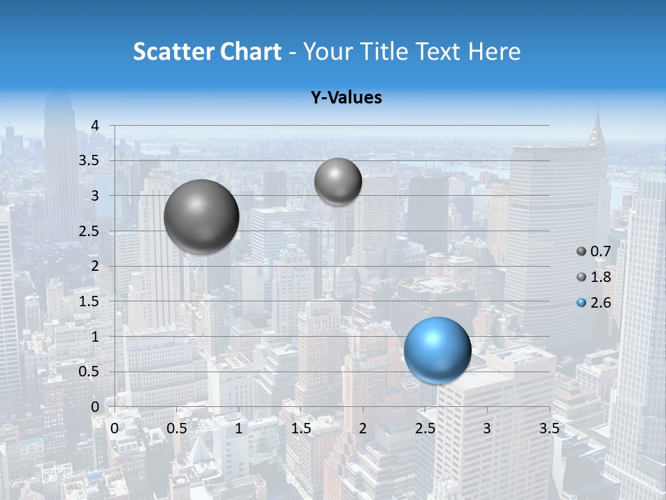 Empire State Building Blue American PowerPoint Template