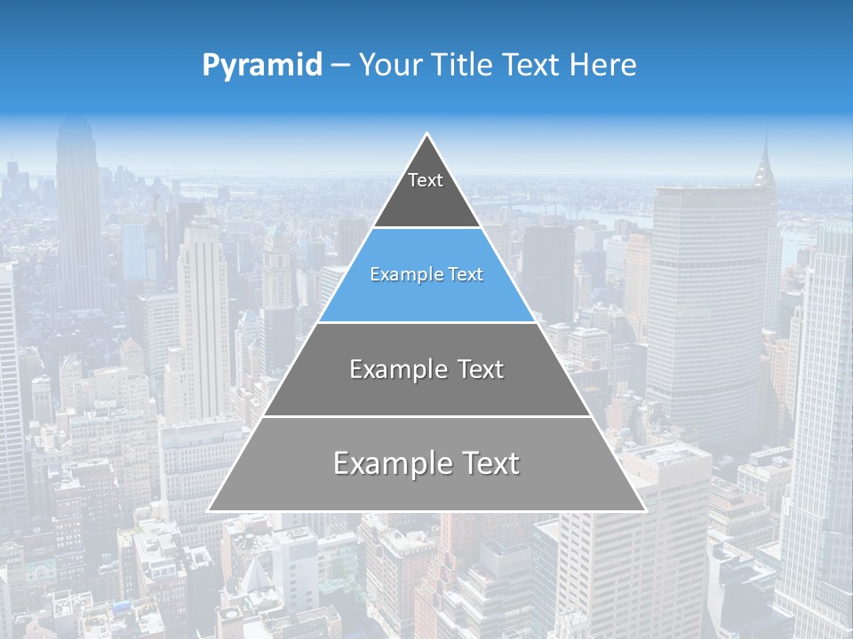 Empire State Building Blue American PowerPoint Template