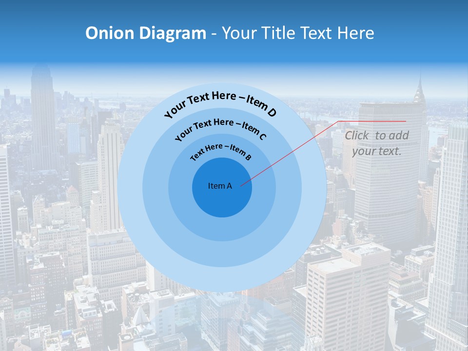 Empire State Building Blue American PowerPoint Template