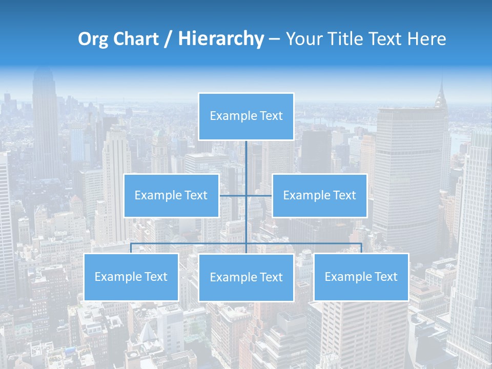 Empire State Building Blue American PowerPoint Template