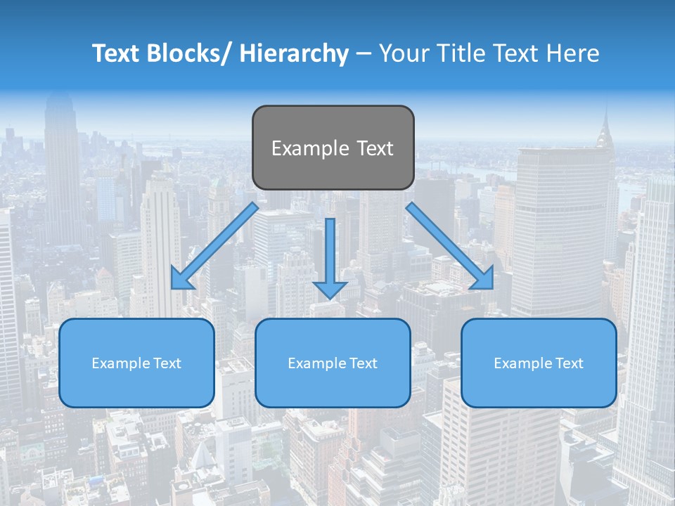 Empire State Building Blue American PowerPoint Template