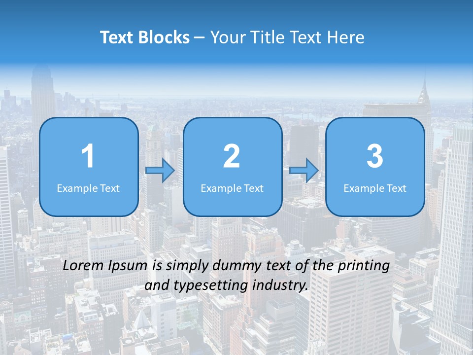 Empire State Building Blue American PowerPoint Template