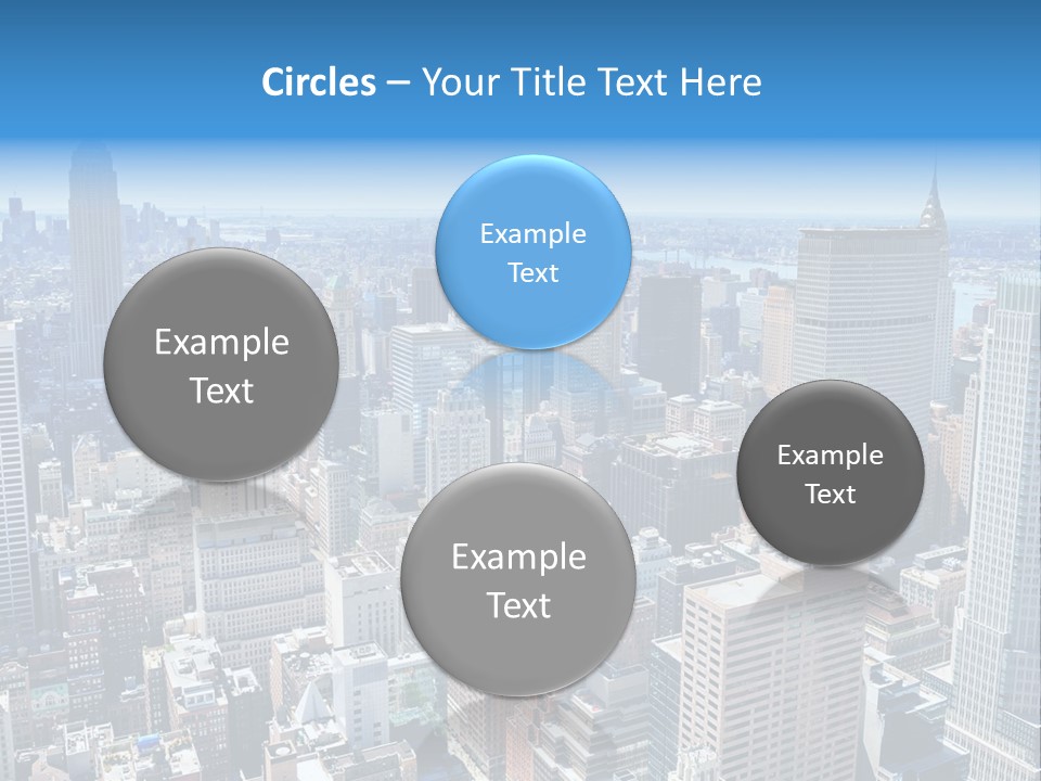 Empire State Building Blue American PowerPoint Template