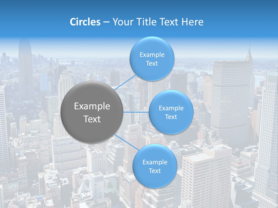 Empire State Building Blue American PowerPoint Template