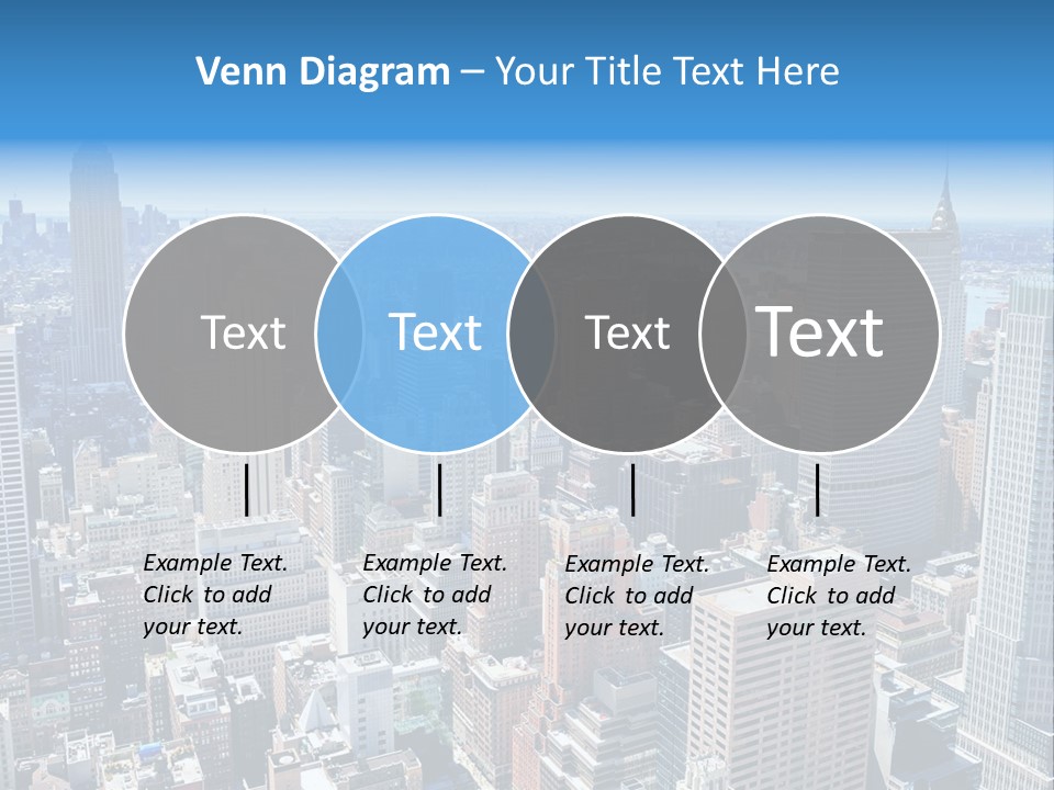 Empire State Building Blue American PowerPoint Template